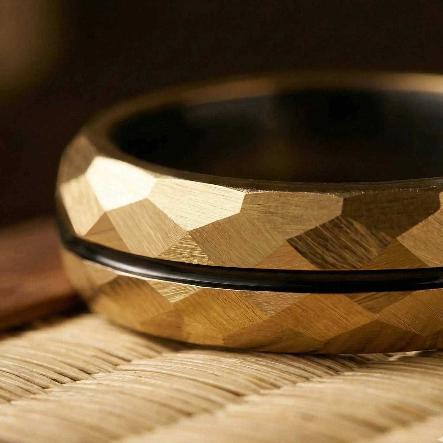 HIBIKI — Gold Faceted Ring