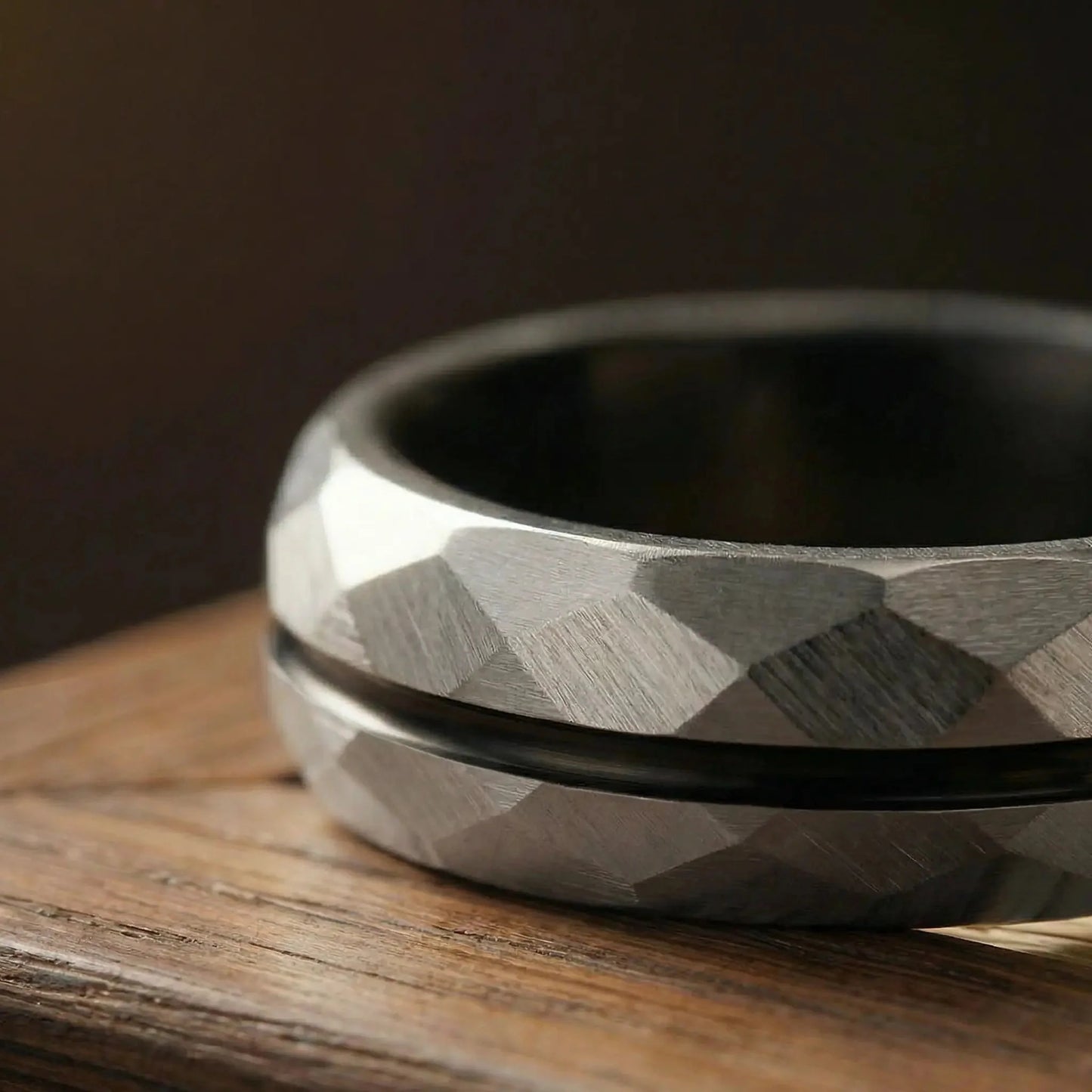 SATORI — Platinum Faceted Ring