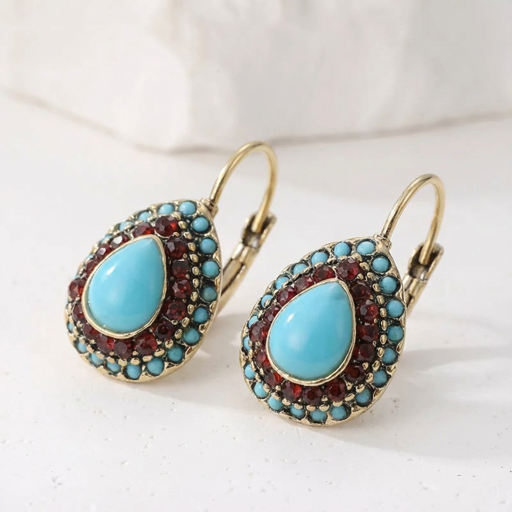 YUKI — Vintage Crystal Teardrop Earrings