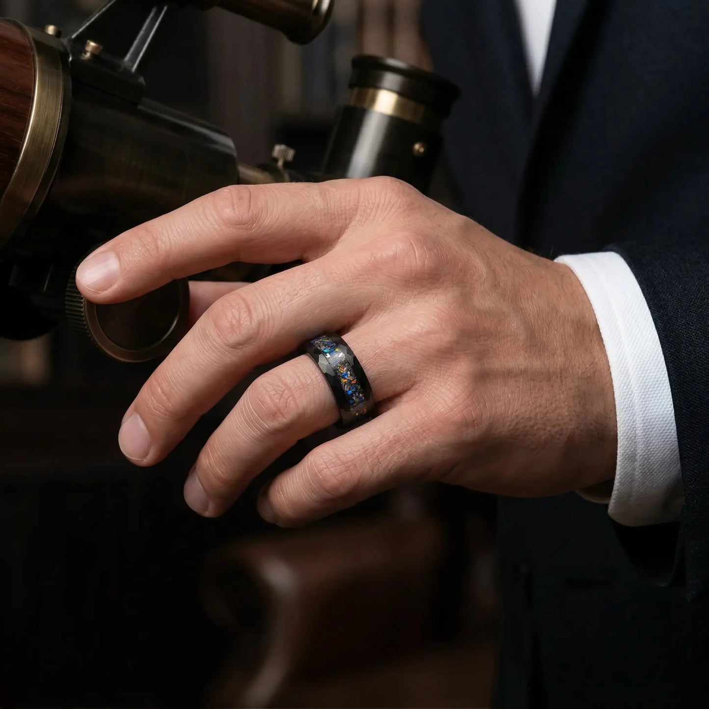 AION — Galaxy Opal & Meteorite Ring