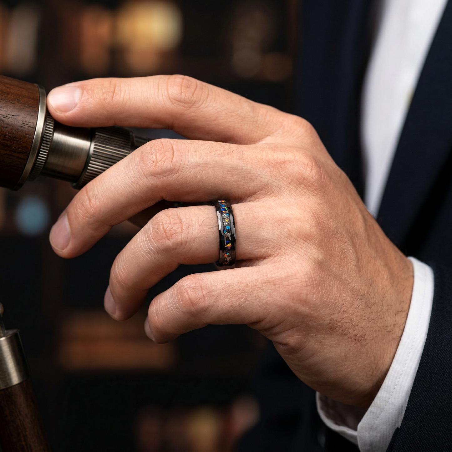 AION — Galaxy Opal & Meteorite Ring