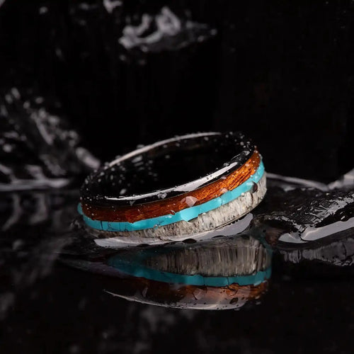 AOISHI — Antler & Turquoise Ring