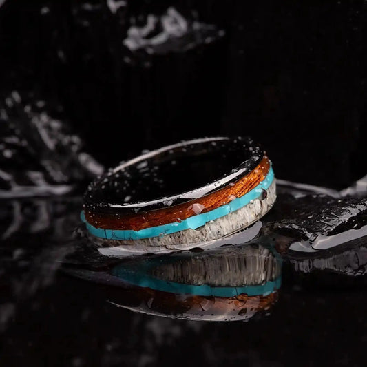 AOISHI — Antler & Turquoise Ring