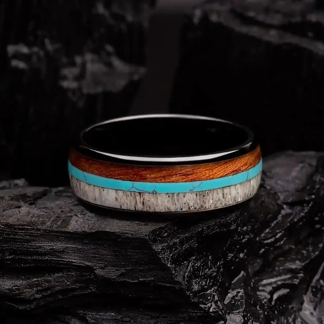 AOISHI — Antler & Turquoise Ring