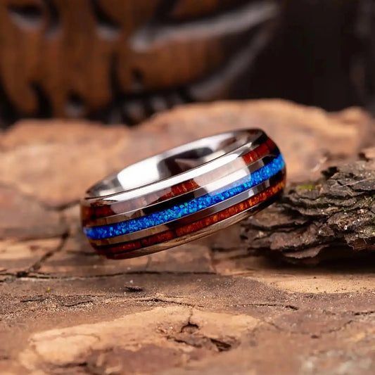CELESTIAL BLUE - Opal & Whiskey Ring