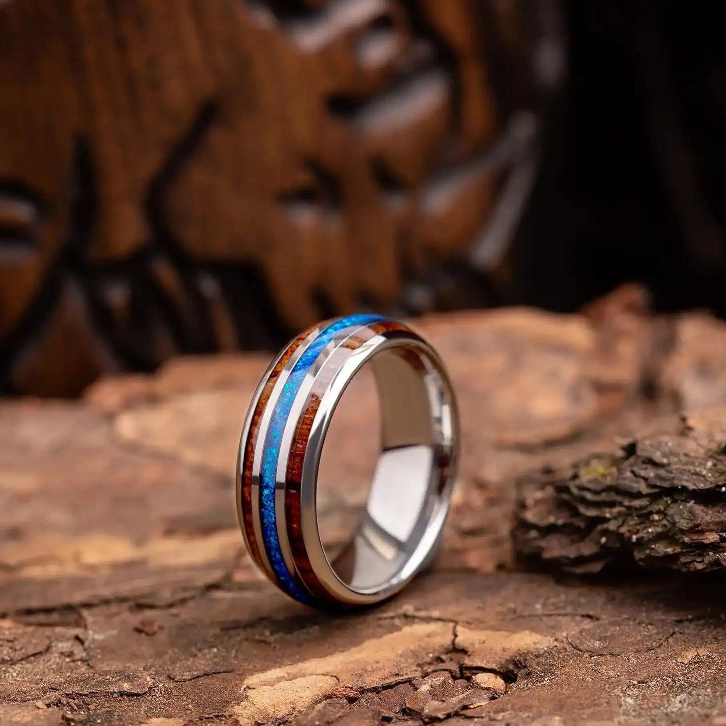 CELESTIAL BLUE - Opal & Whiskey Ring