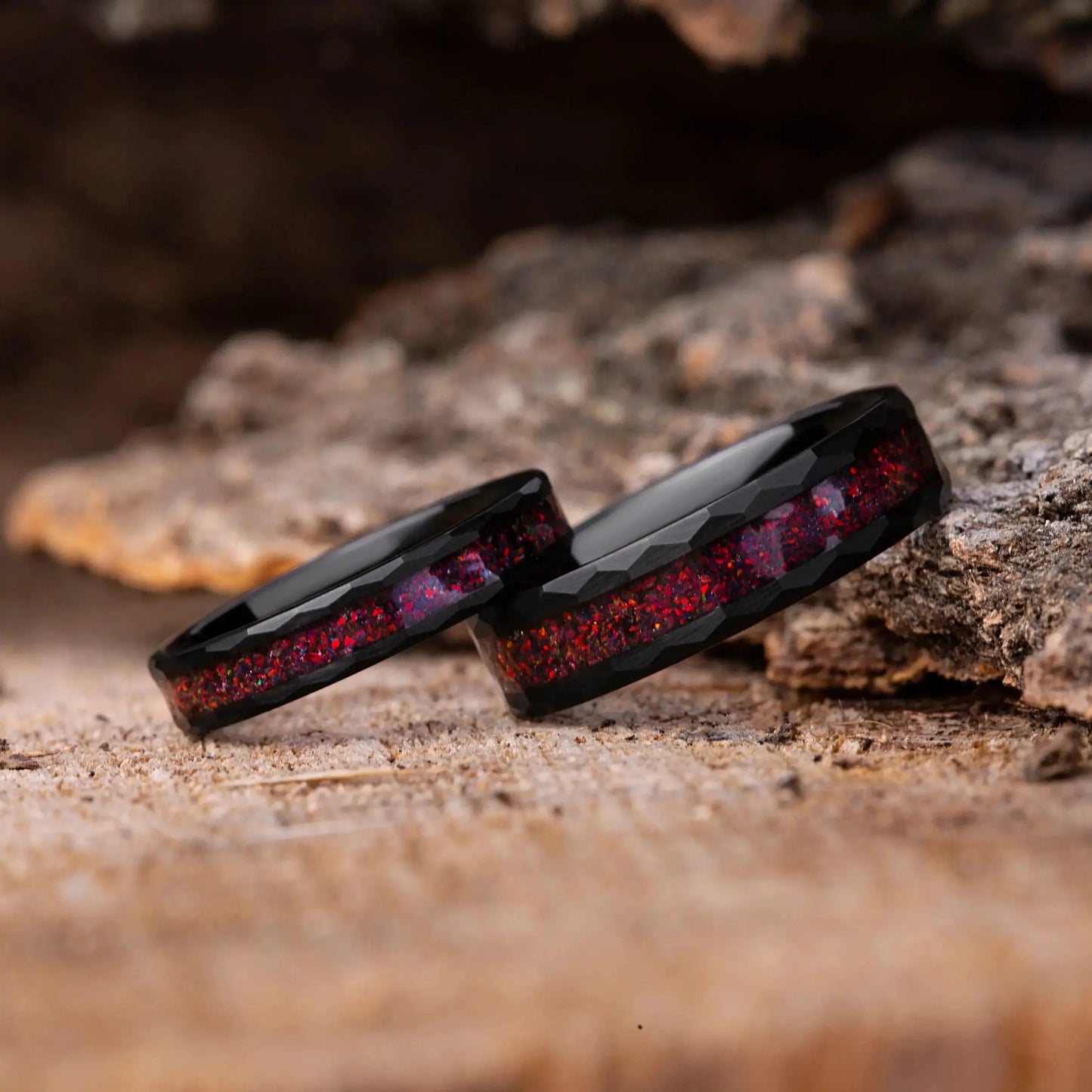 KASAI no UTA set — Fire Opal Matching Bands