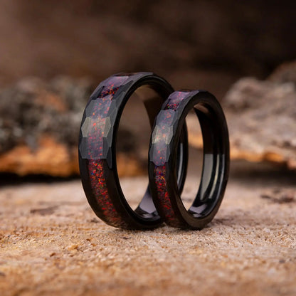 KASAI no UTA set — Fire Opal Matching Bands