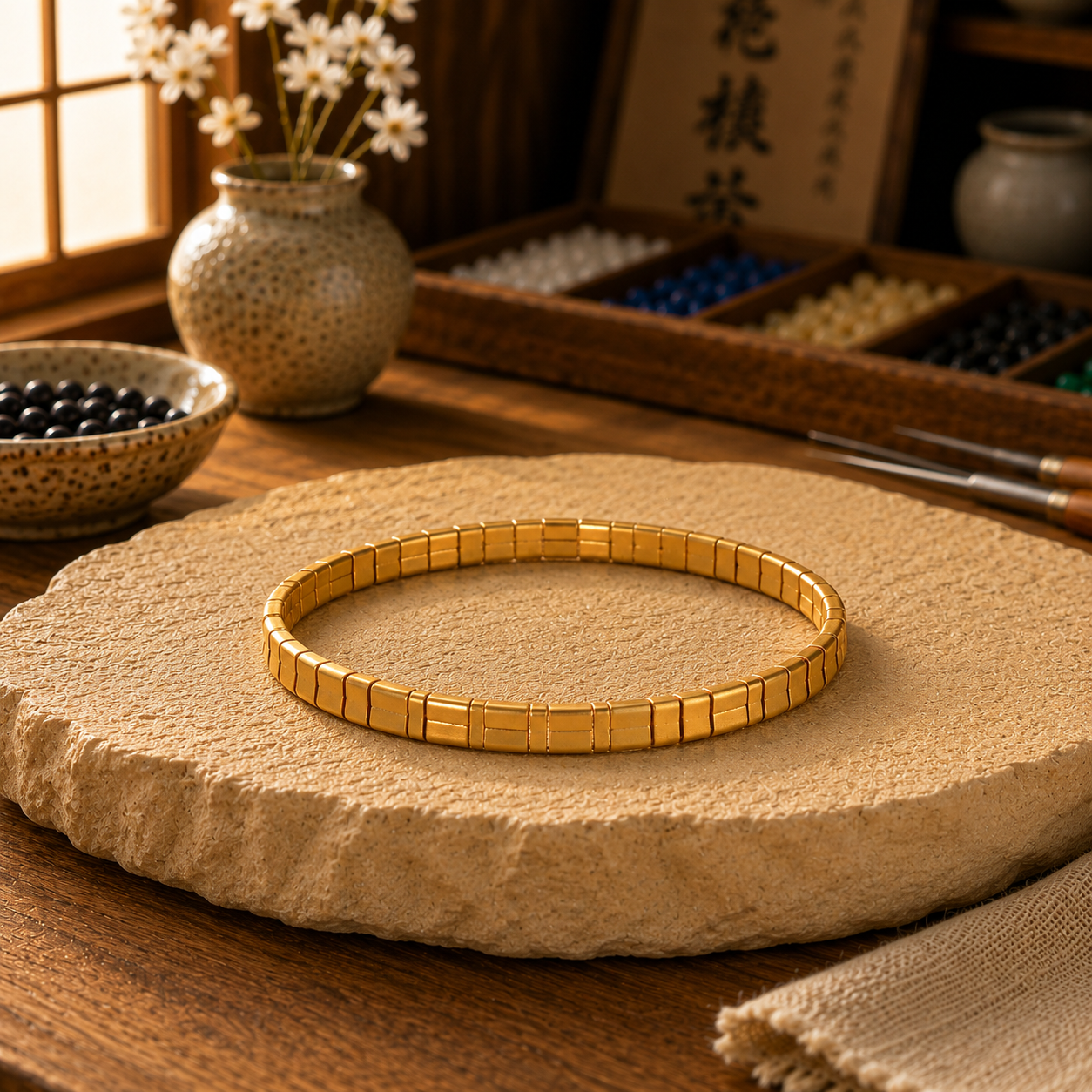 KONJIKI — Golden Lantern Bracelet