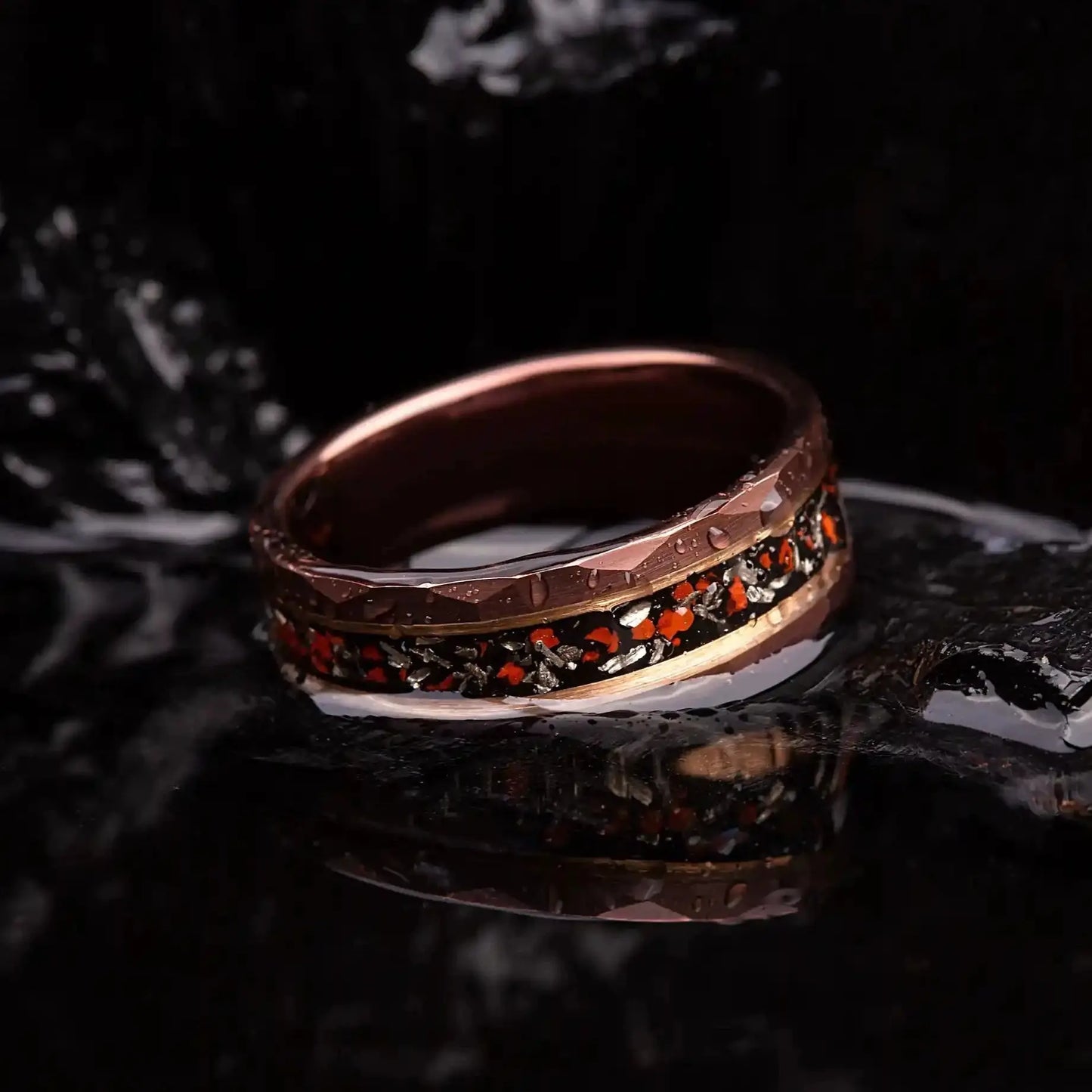 TERRA ANTIQUE — Dino Fossil & Meteorite Ring