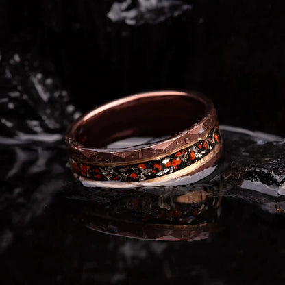 TERRA ANTIQUE — Dino Fossil & Meteorite Ring