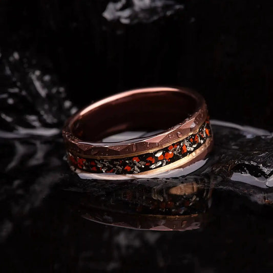 TERRA ANTIQUE — Dino Fossil & Meteorite Ring