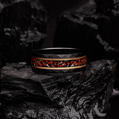 TERRA ANTIQUE — Dinosaur Fossil & Meteorite Ring