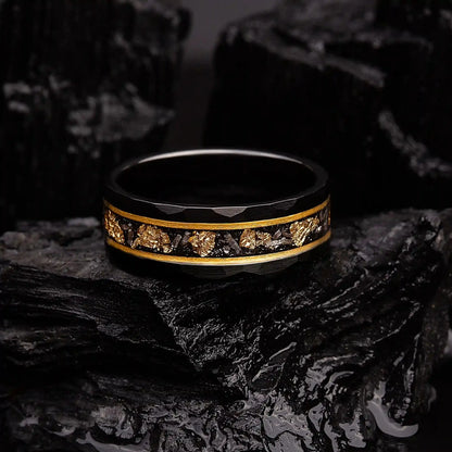 HOSHI no SOKU — Gold Leaf & Meteorite Ring