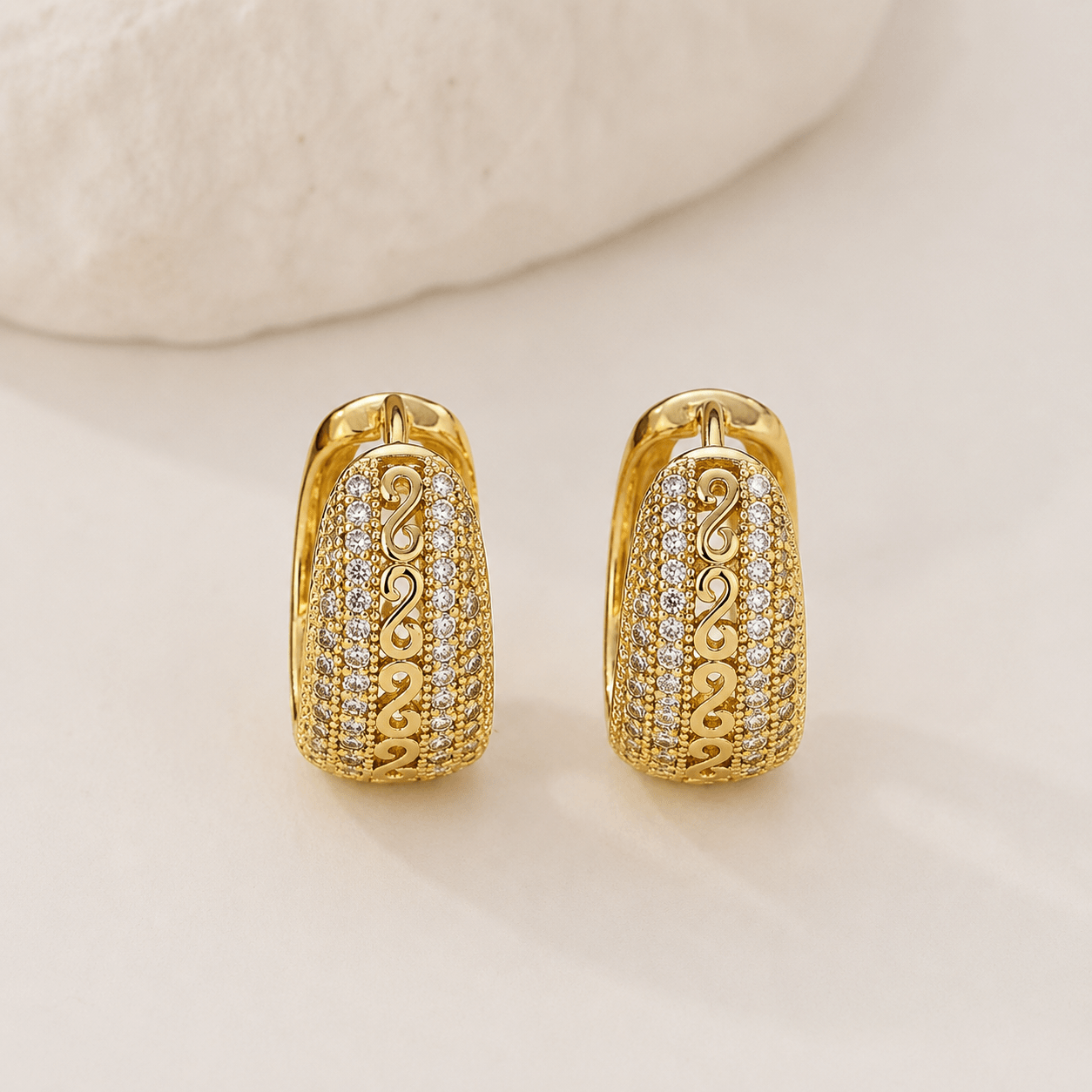 HANA — Gold Plated Turquoise Bead Earrings