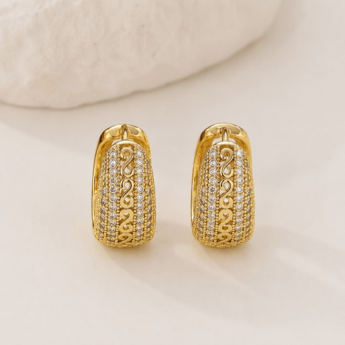 HANA — Gold Plated Turquoise Bead Earrings