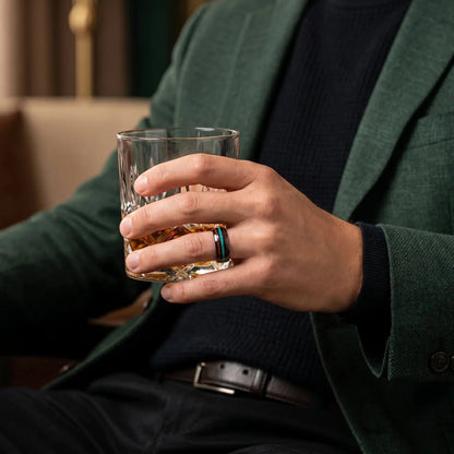 MIDORIHOSHI — Green Opal & Oak Ring