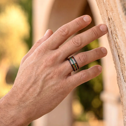 MIDORI no MICHI — Moss Agate & Oak Ring