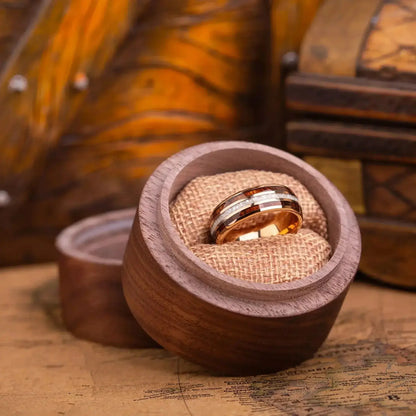 MIKADO — Crushed Pearl & Koa Wood Ring