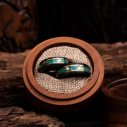 RYOKO — Gold & Green Opal Couple Rings