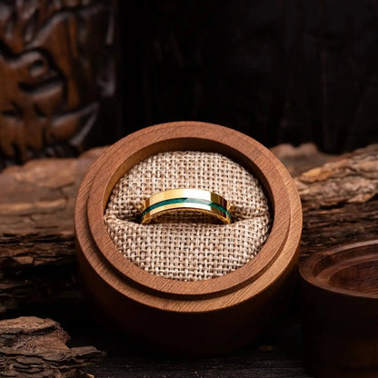 MIDORI-ISHI — Gold Malachite Ring