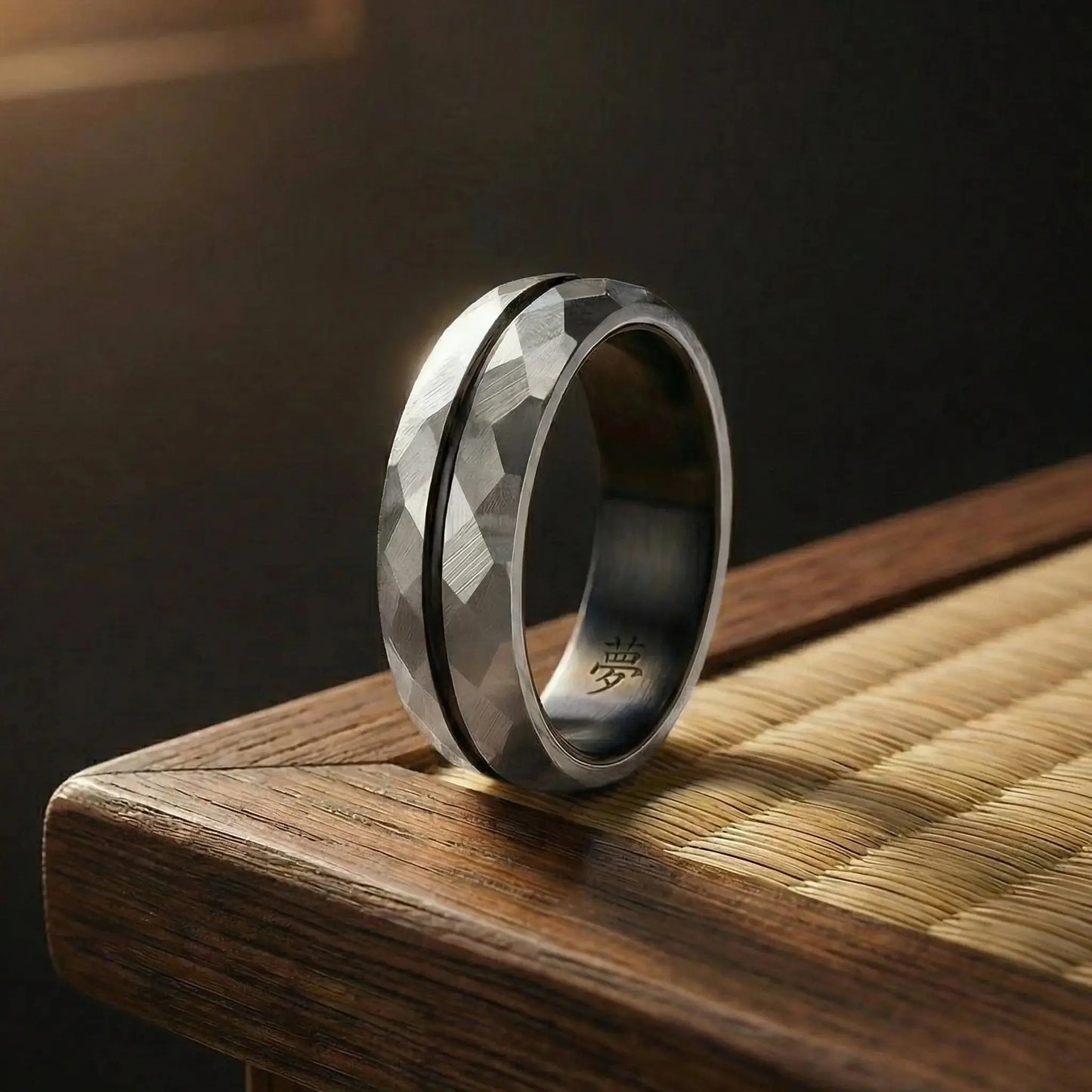 SATORI — Platinum Faceted Ring