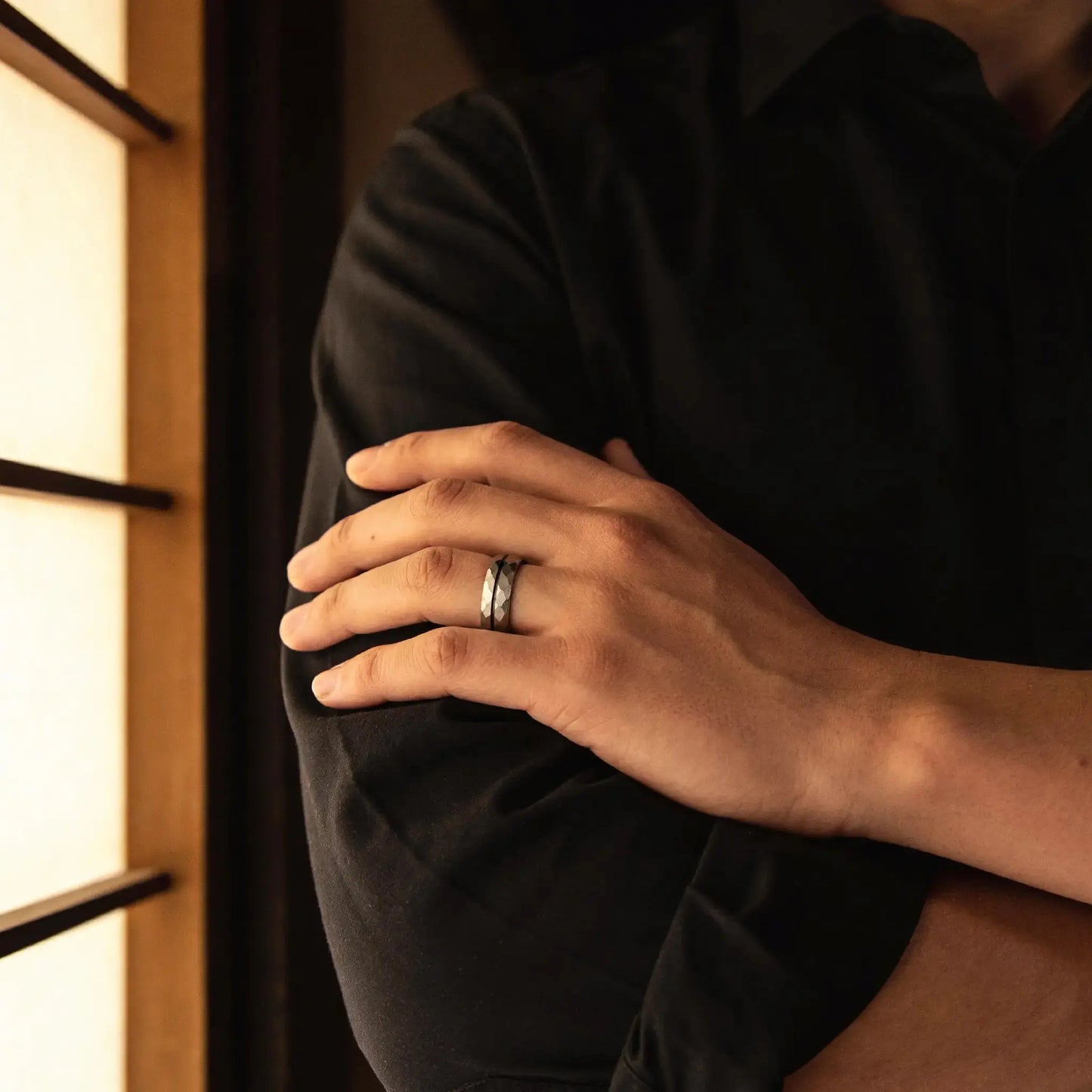 SATORI — Platinum Faceted Ring