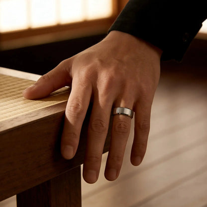 MICHI — Platinum Ceramic Ring