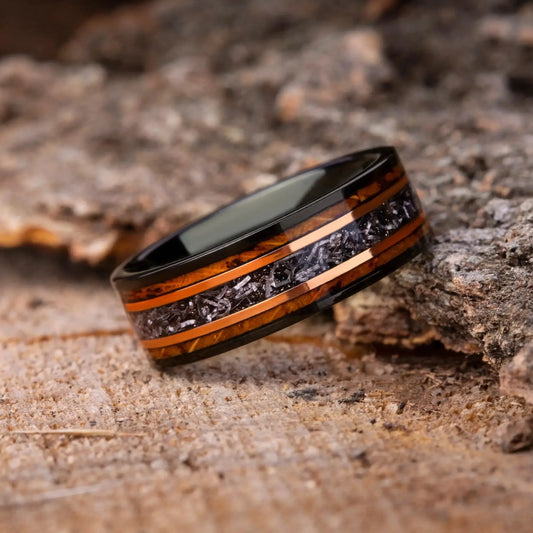 SORA no KURA — Meteorite & Oak Ring