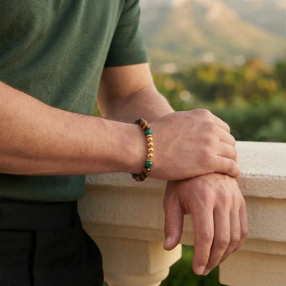 RYOKU-TORA — Malachite & Tiger Eye Bracelet