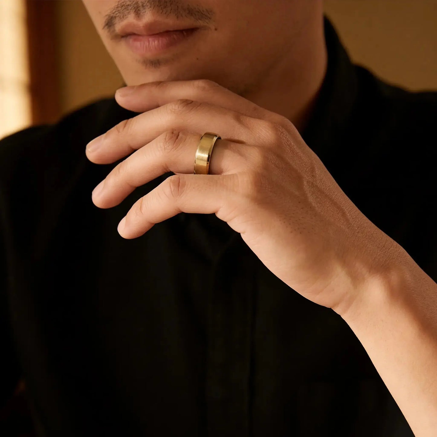 AKARI — Gold Ceramic Ring