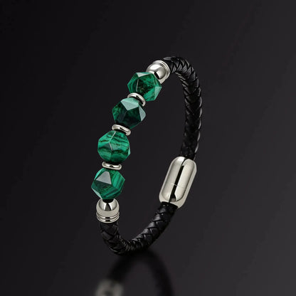 SAN-KAWA — Malachite Braided Bracelet