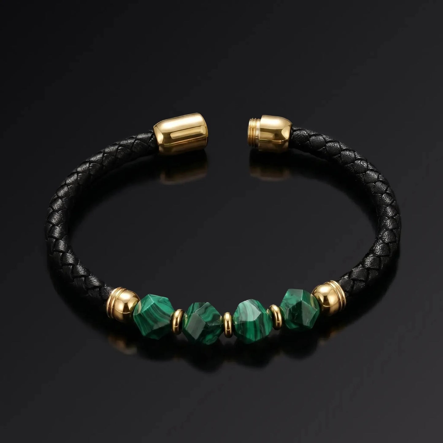 SAN-KAWA — Malachite Braided Bracelet