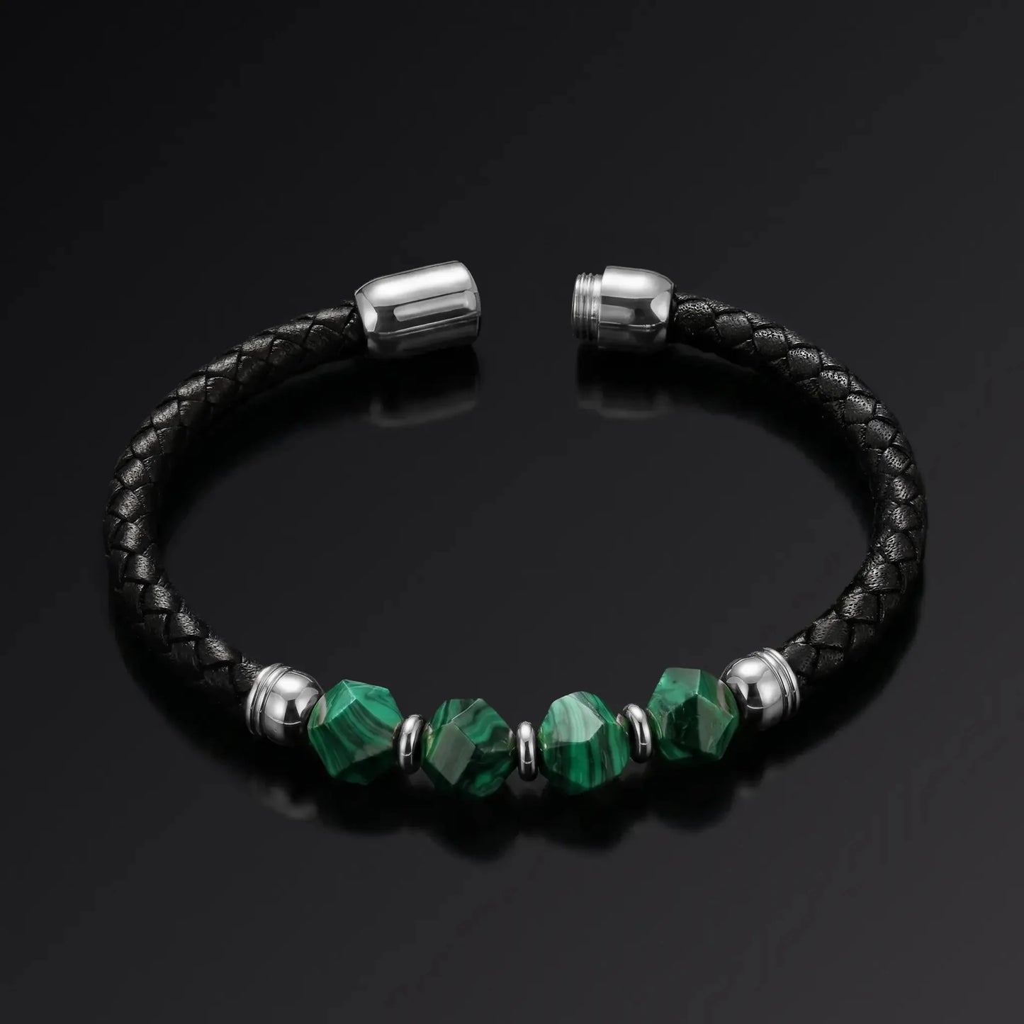 SAN-KAWA — Malachite Braided Bracelet