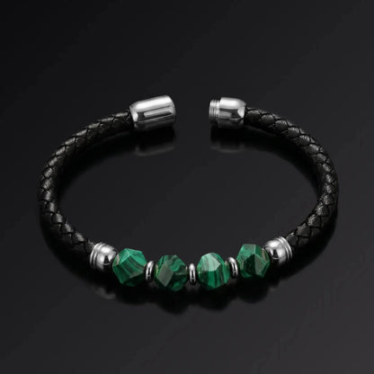 SAN-KAWA — Malachite Braided Bracelet