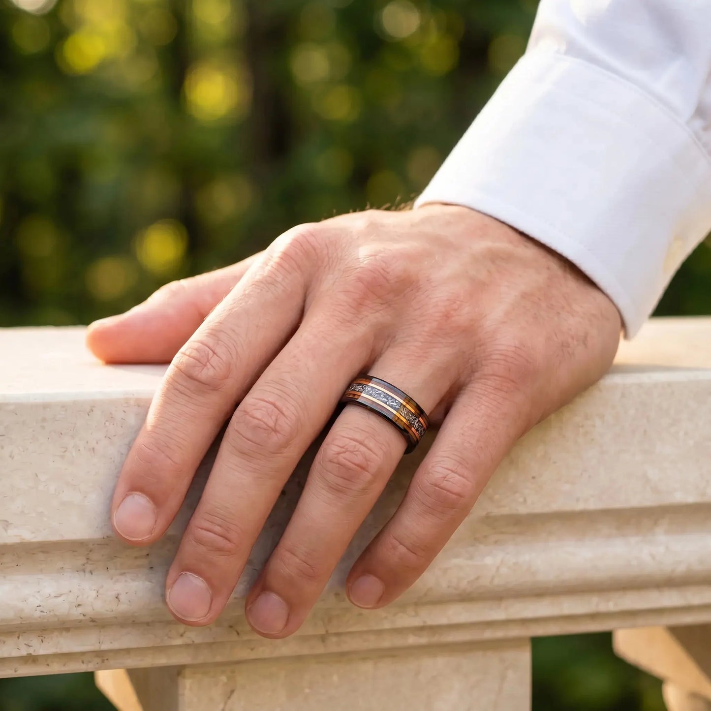 SORA no KURA — Meteorite & Oak Ring