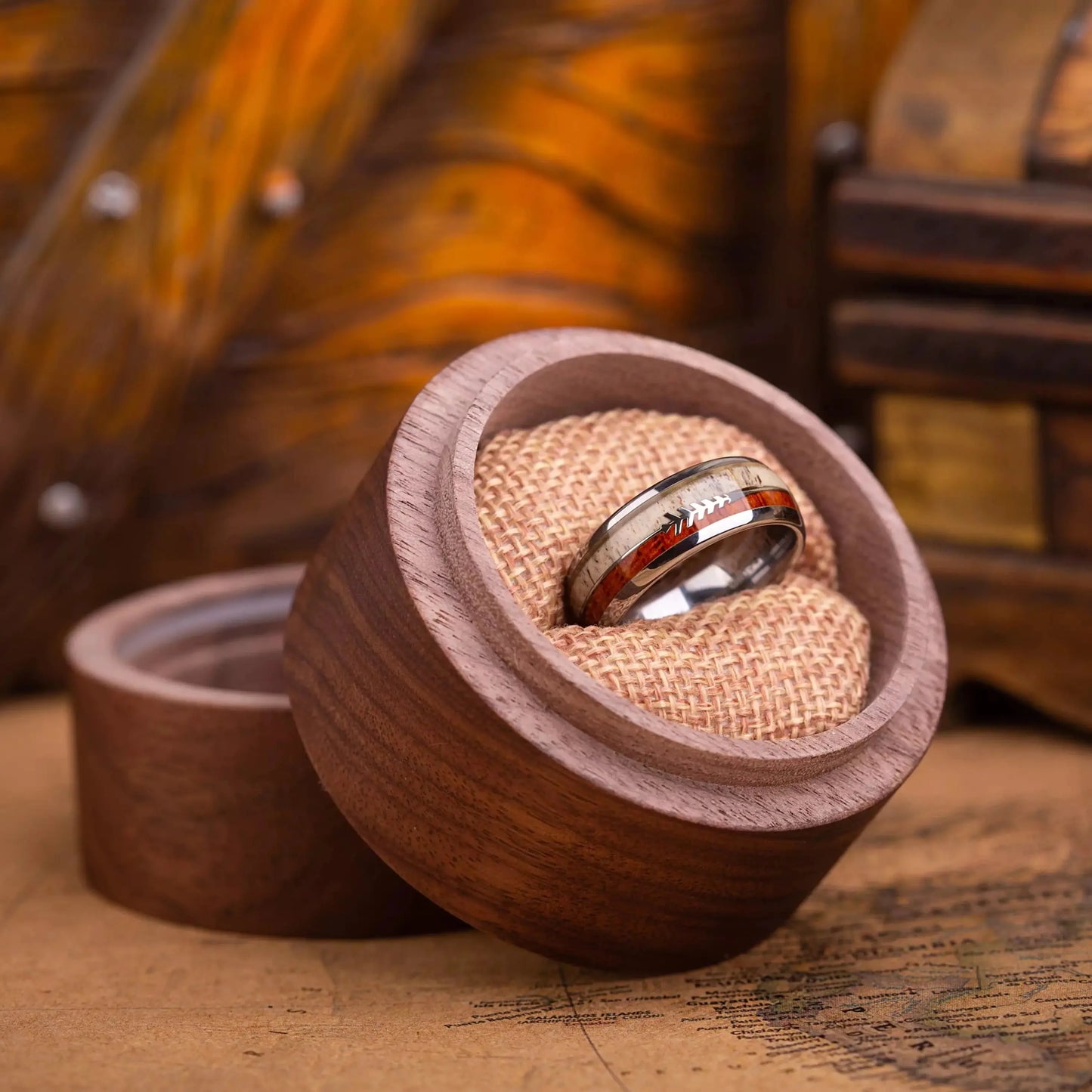 SHISHI — Whiskey Barrel & Antler Ring