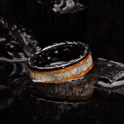 YAMABUSHI — Whiskey Barrel & Antler Ring