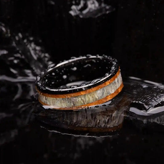 YAMABUSHI — Whiskey Barrel & Antler Ring
