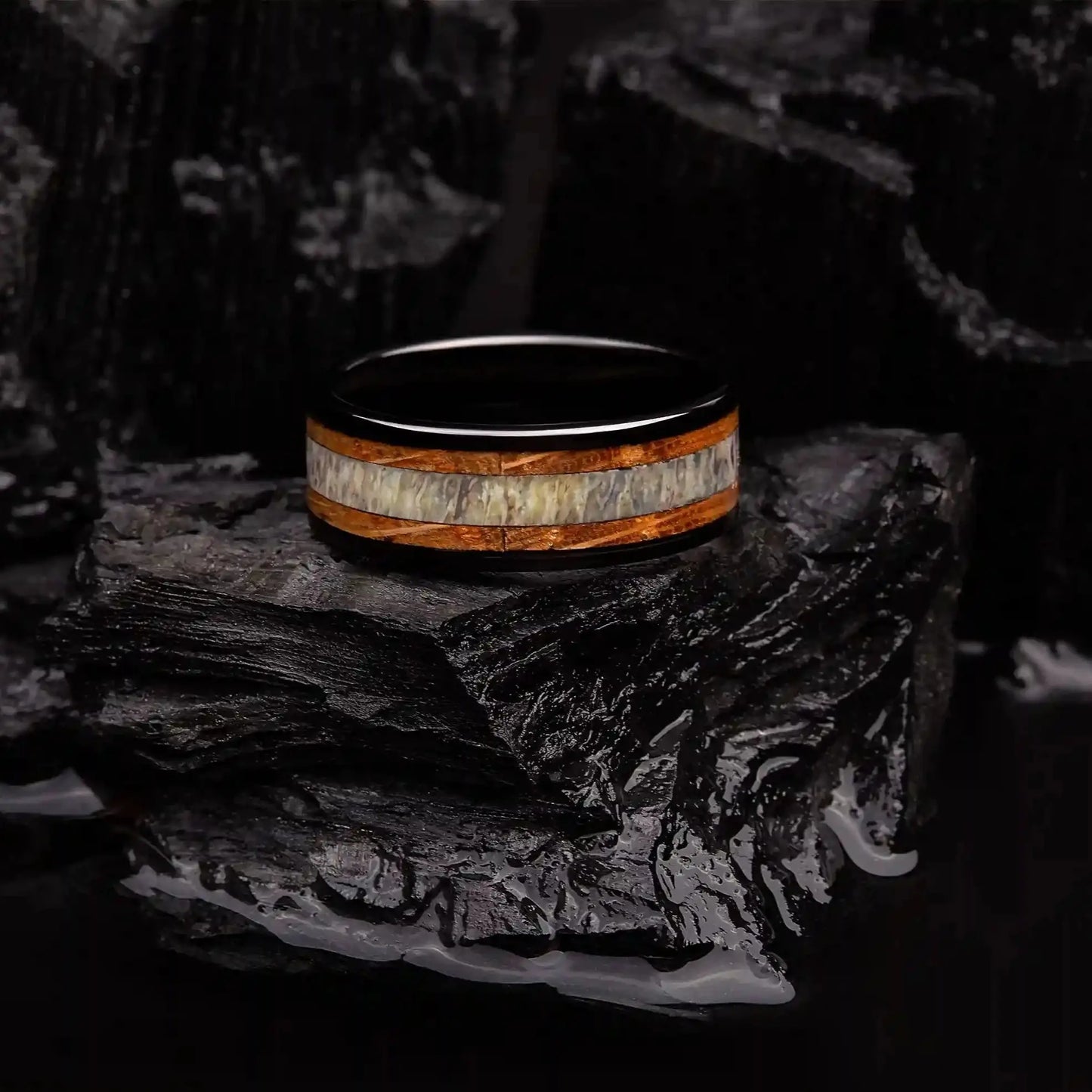 YAMABUSHI — Whiskey Barrel & Antler Ring