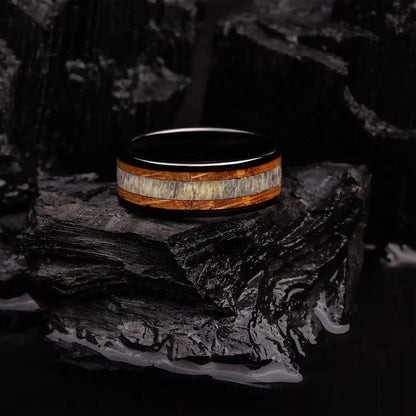 YAMABUSHI — Whiskey Barrel & Antler Ring