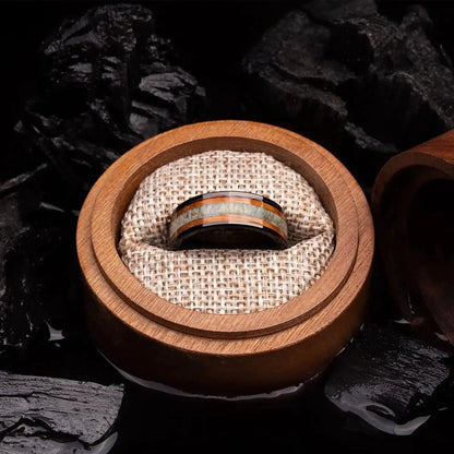 YAMABUSHI — Whiskey Barrel & Antler Ring