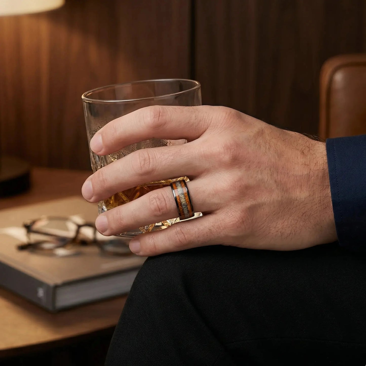 YAMABUSHI — Whiskey Barrel & Antler Ring