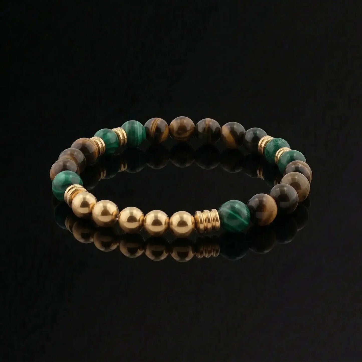 RYOKU-TORA — Malachite & Tiger Eye Bracelet