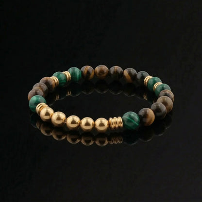 RYOKU-TORA — Malachite & Tiger Eye Bracelet