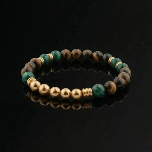 RYOKU-TORA — Malachite & Tiger Eye Bracelet