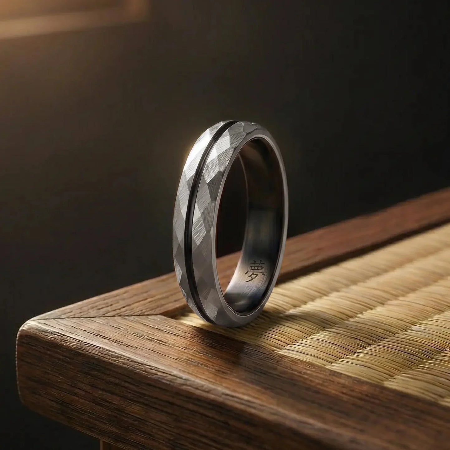 SATORI — Platinum Faceted Ring